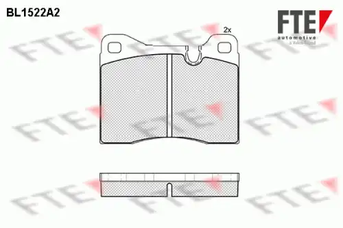 Тормозные колодки дисковые FTE BL1522A2