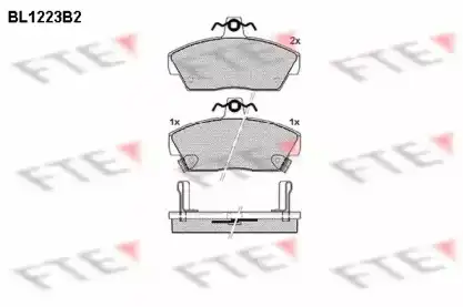 Тормозные колодки дисковые FTE BL1223B2