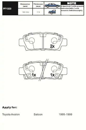 Тормозные колодки дисковые AIKO PF1323