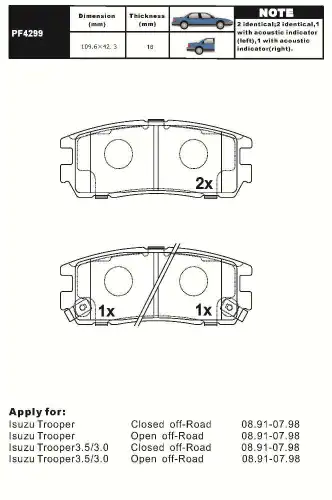Тормозные колодки дисковые AIKO PF4299