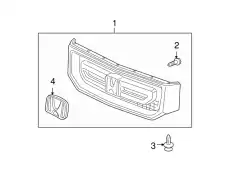 Деталь GRILLE, FR- NH744M 71100SJCA20ZA HONDA
