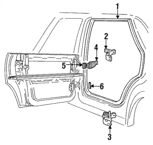 Уплотнитель двери VAG 8A0833721041