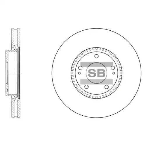 Тормозной диск SANGSIN SD1069