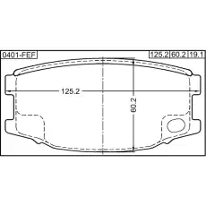 Тормозные колодки дисковые FEBEST 0401-FEF