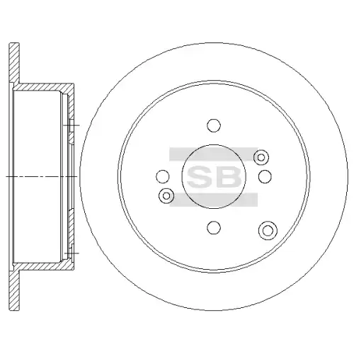 Тормозной диск SANGSIN SD1080