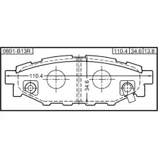 Тормозные колодки дисковые FEBEST 0801-B13R