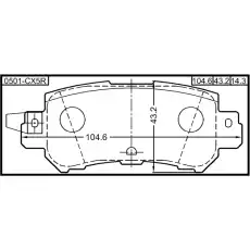 Тормозные колодки дисковые FEBEST 0501-CX5R