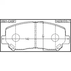 Тормозные колодки дисковые FEBEST 0501-CX5F