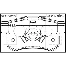 Тормозные колодки дисковые FEBEST 0301-CRVR