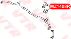 MZ1408R ВТУЛКА ПЕРЕДНЕГО СТАБИЛИЗАТОРА VTR