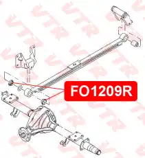 FO1209R ВТУЛКА РЕССОРА ЗАДНЕГО VTR