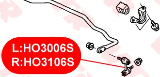 Тяга стабилизатора VTR HO3006S