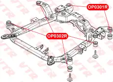 OP0302R САЙЛЕНТБЛОК ПОДРАМНИКА VTR