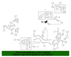 Уплотнитель двери HONDA 72146S9A003