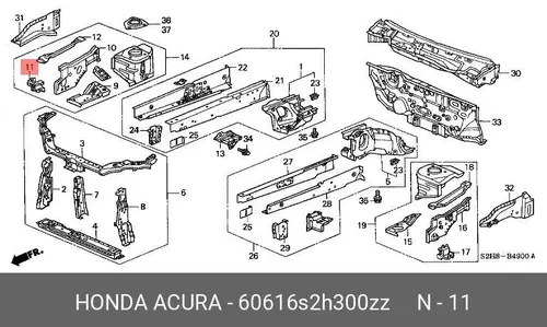 Кронштейн 60616S2H300ZZ HONDA