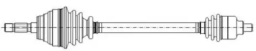 привод правый! 724mm\ Renault Clio 1.9D 98> 655-169 CIFAM