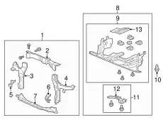 Панель фары правой 04601T0TH00ZZ HONDA