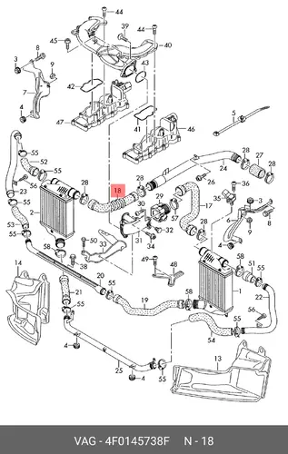 Напорный шланг 4F0145738F VAG