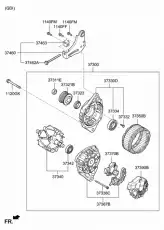 Регулятор напряжения генератора 373702B300 MOBIS
