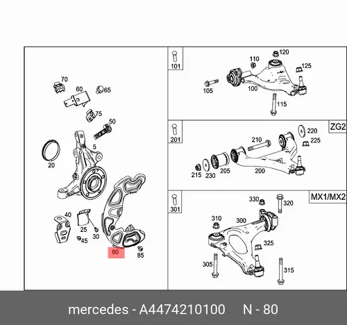 Тормозные колодки дисковые MB 4474210100