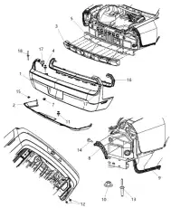 Бампер 68039500AC DODGE