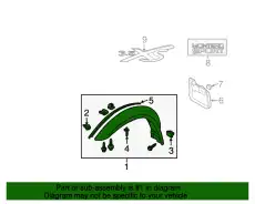 Молдинг крыла пер.лев. 2000> MR325571 MITSUBISHI