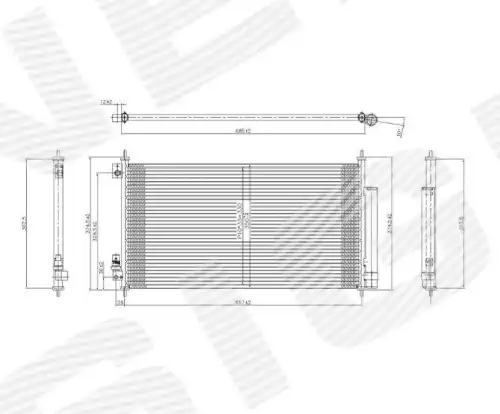 Радиатор кондиционера (конденсатор) SIGNEDA RC93059