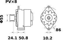 Генератор MG 137 MAHLE