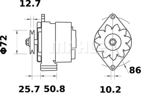 Генератор MG 138 MAHLE