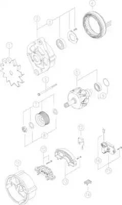 Генератор MG 168 Z1660 14V 80A MAHLE