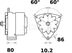 ГЕНЕРАТОР 28V, 55A, MANDAFMB MG 289 MAHLE