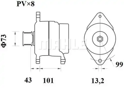 Генератор MAHLE MG 500