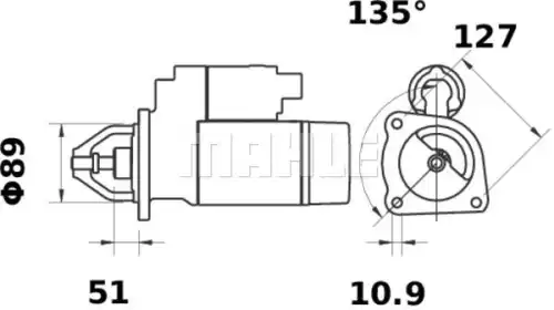 STARTER ZETOR 3.2 KW MS 34 MAHLE