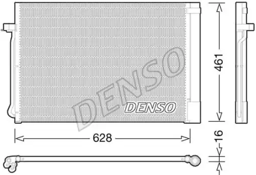 КОНДЕНСОР DCN05013 (10013160/150419/0107651, ИСПАНИЯ) DENSO