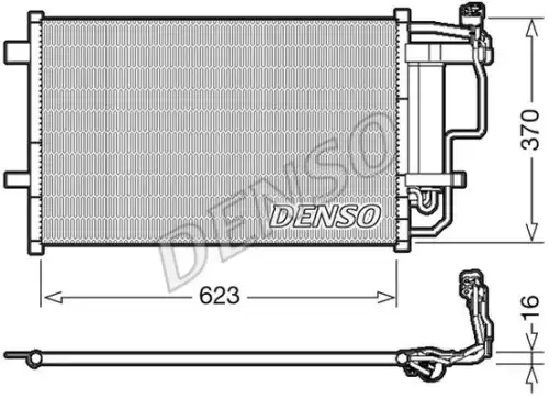 Радиатор кондиционера (конденсатор) DENSO DCN44007