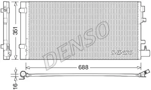 Радиатор кондиционера (конденсатор) DENSO DCN23031
