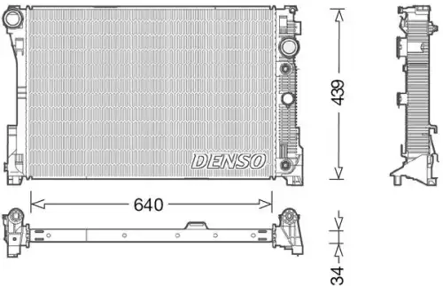 Радиатор системы охлаждения двигателя DENSO DRM17048
