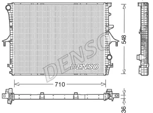 Радиатор системы охлаждения двигателя DENSO DRM02026