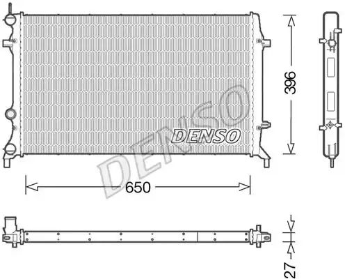 Радиатор системы охлаждения двигателя DENSO DRM32043