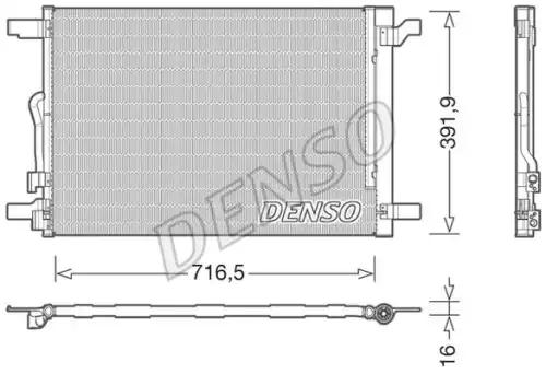 Радиатор кондиционера (конденсатор) DENSO DCN32024
