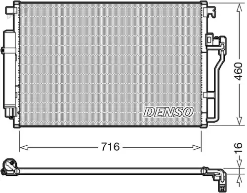 Конденсор DCN17008 DENSO