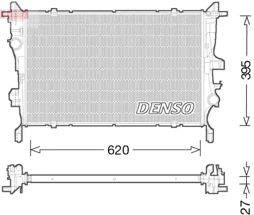 Радиатор системы охлаждения двигателя DENSO DRM09045