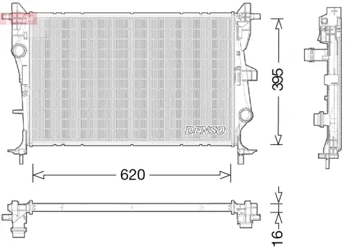 Радиатор системы охлаждения двигателя DENSO DRM06038