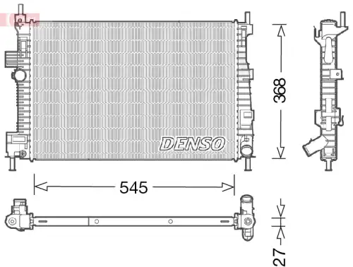 Радиатор системы охлаждения двигателя DENSO DRM10009