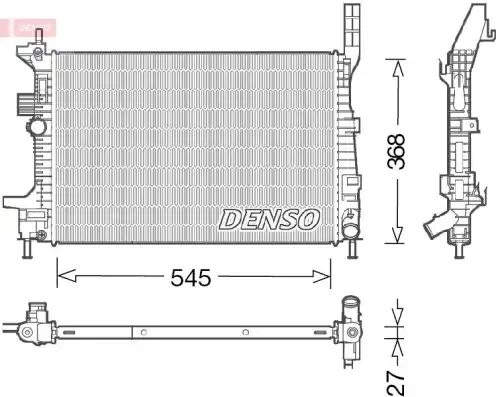 Радиатор системы охлаждения двигателя DENSO DRM10029