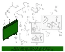Радиатор системы охлаждения двигателя FORD C1BZ-8005-A