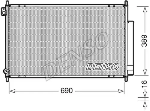 Радиатор кондиционера (конденсатор) DENSO DCN40016