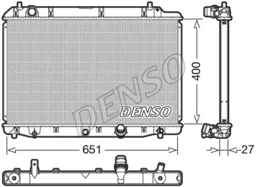 Радиатор системы охлаждения двигателя DENSO DRM40036