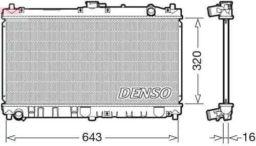 Радиатор системы охлаждения двигателя DENSO DRM44031