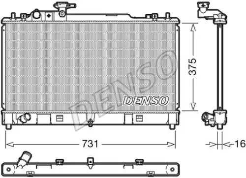 Радиатор системы охлаждения двигателя DENSO DRM44036
